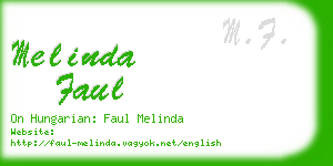 melinda faul business card